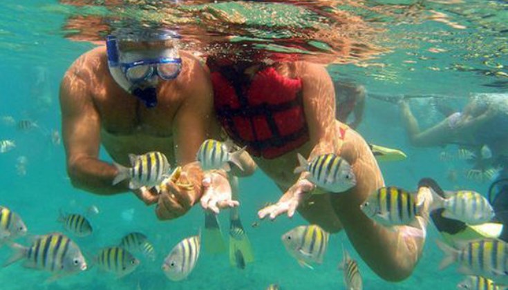 09 snorkel boat couple with fish